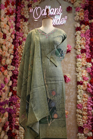 modal fabric digital print suit with neck embroiedry & dupatta ##SP010