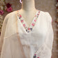 Pure organza fabric off white coloured suit with digital print with dupatta  anchor work ##SP014