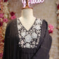 chinon fabric suit with handwork & pleats design ##SP015