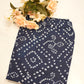 Blue Bandhani pure cotton suit with neck embroidery ##SP016