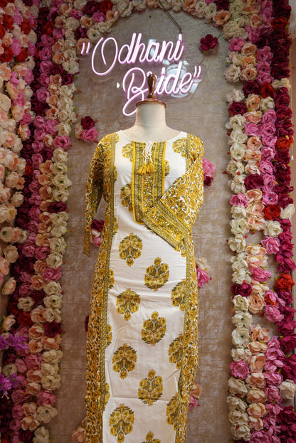 Pure cotton fabric suit with sanganeri print & printed bottam border ##SP019
