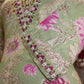 Pure cotton fabric Vneck embroidery straight fit suit with paint ##SP020