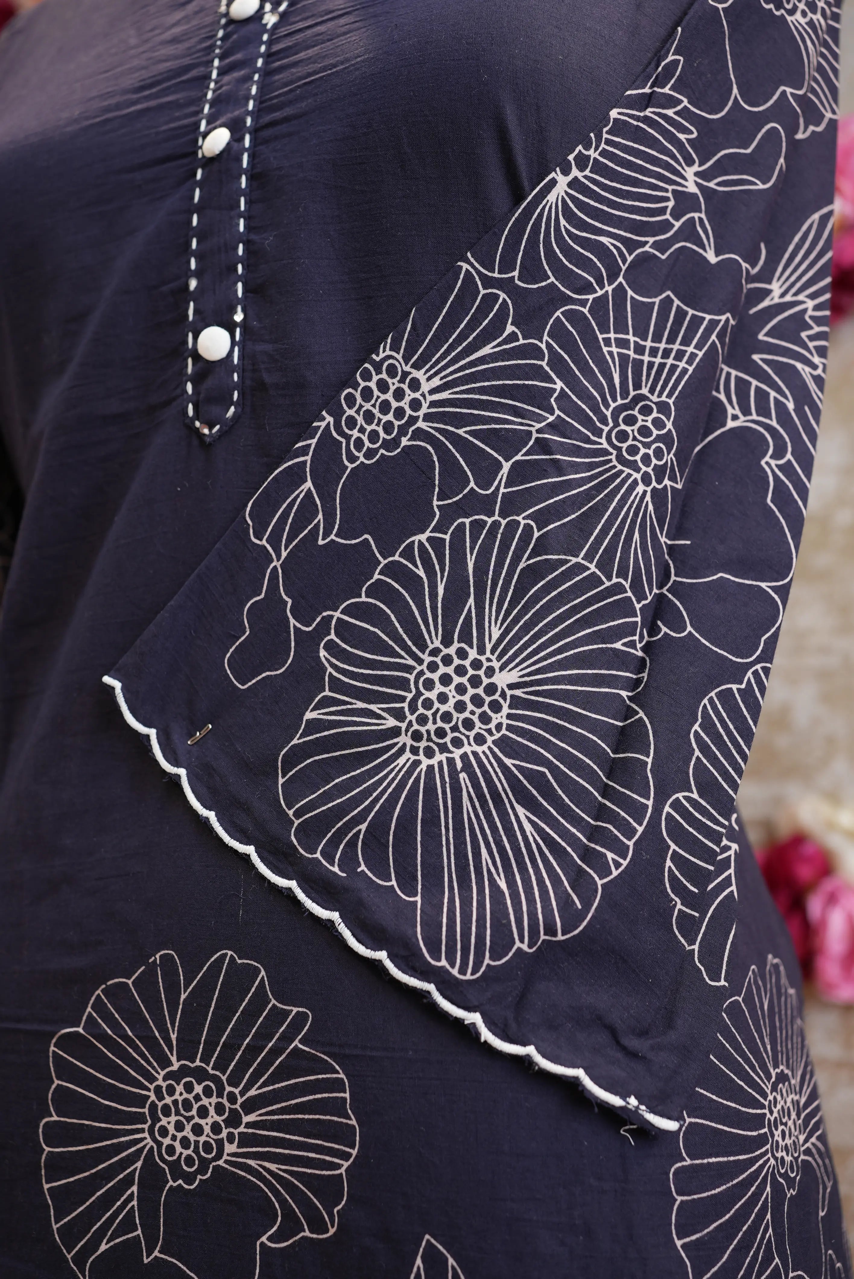 PURE COTTON CORD FLOWER PRINT SUIT