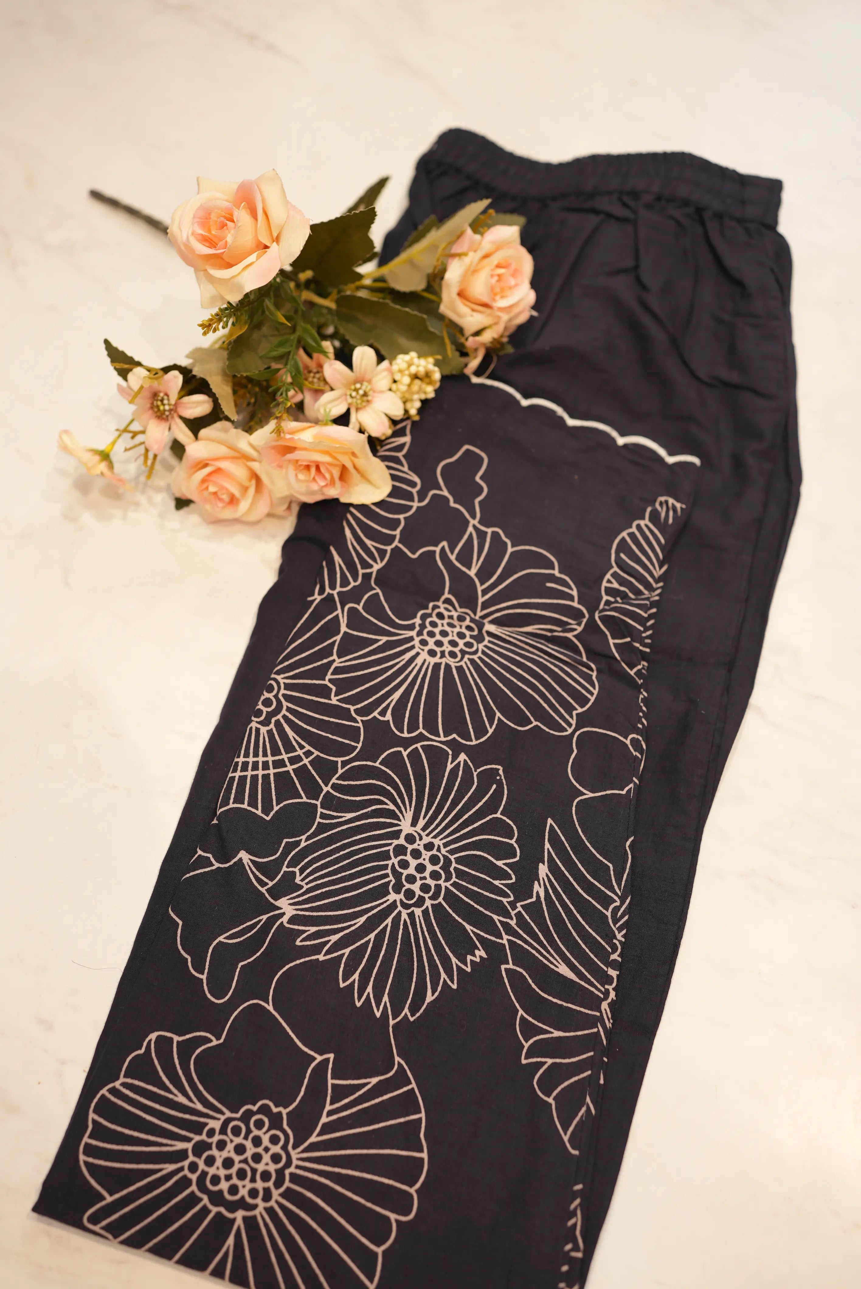 PURE COTTON CORD FLOWER PRINT SUIT