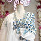 Cotton anarkali suit with sanganeri print ##SP023