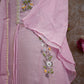 baby pink colour full gown bell sleeve with dupatta ##SP024