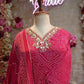 Chinon fabric with bandhani suit v-neck handwork ##SP026