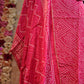 Chinon fabric with bandhani suit v-neck handwork ##SP026