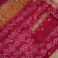 RANI COLOUR HAND BANDHEJ GAZZI SILK SAREE WITH GOTA PATTI AND ZARDOZI WORK (WITH BLOUSE ) ##SR0281