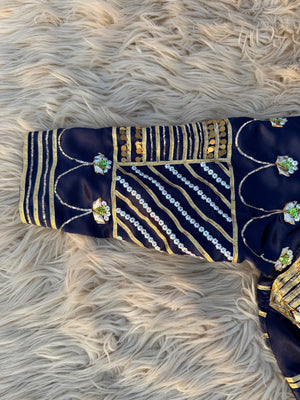 SITARA MAHAL RAJASTHANI AANGI BLOUSE WITH CHARKHI GOTA WORK (PRE-BOOKING ITEM)  ##HB101