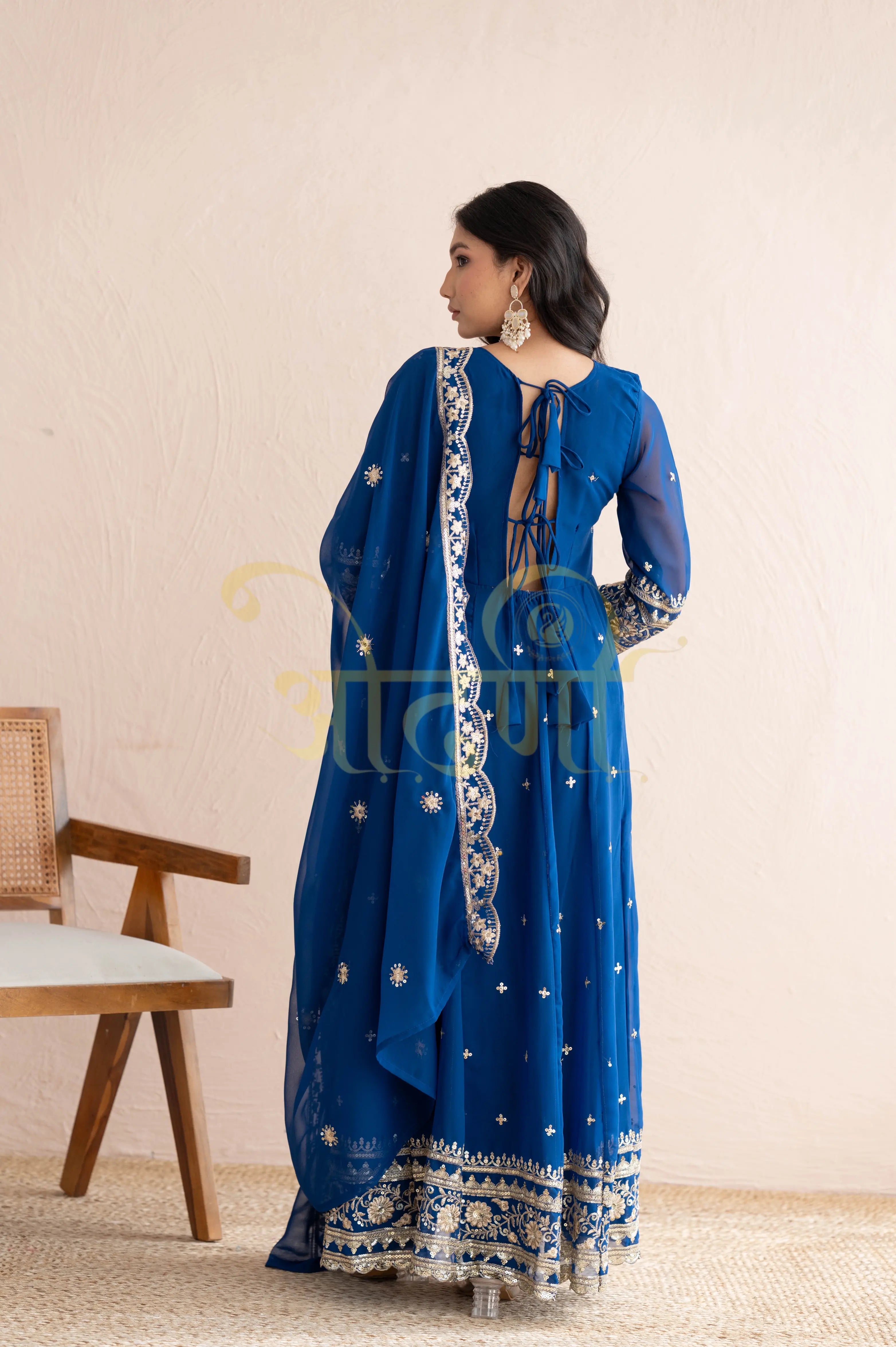 GEORGETTE FABRIC ANARKALI 3-PIECE SUIT WITH DUPATTA