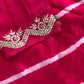RANI PINK COLOUR LEHRIYA SAREE WITH GOTAPATTI HANDWORK (WITH BLOUSE).  ##SR0354