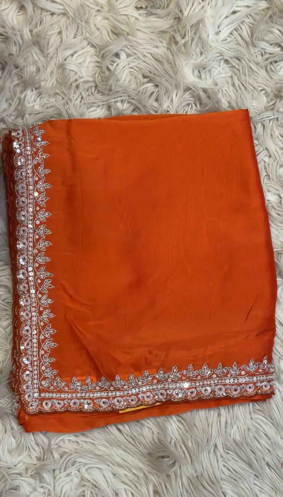 Saree with Sequence & Cutdana Handwork with Heavy Blouse