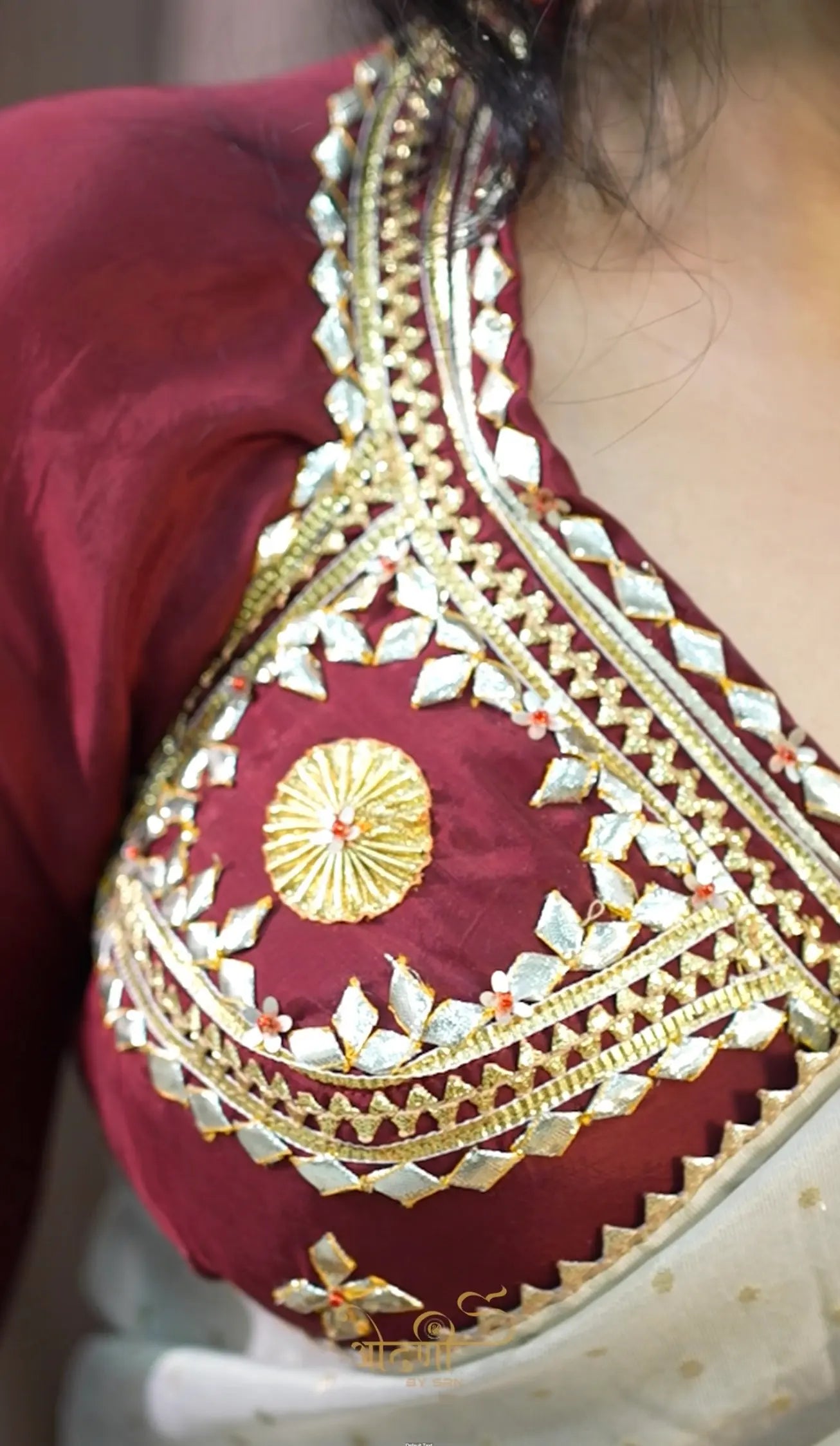 Vintage Tissue Saree with Zari Weaving & Rajasthani Aangi Blouse