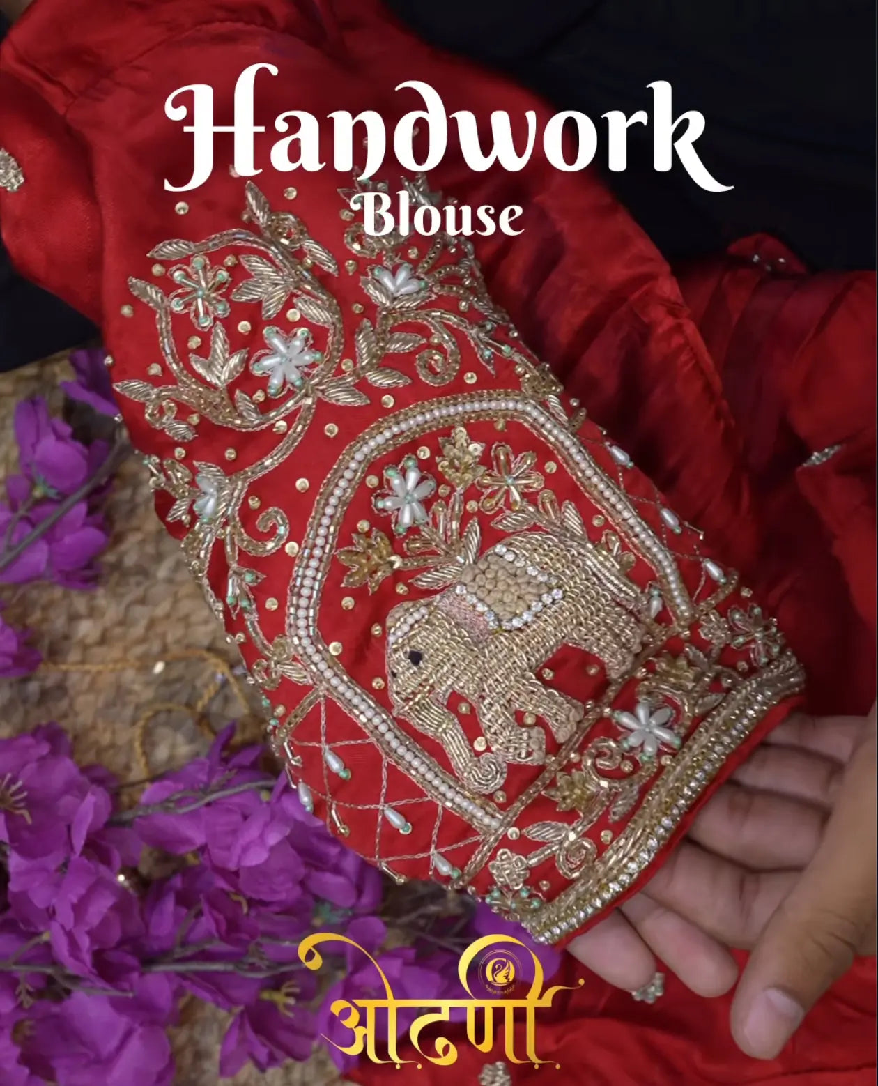 Maggam Handwork Blouse on Pure Gazzi Silk Fabric (PRE-BOOKING ITEM)