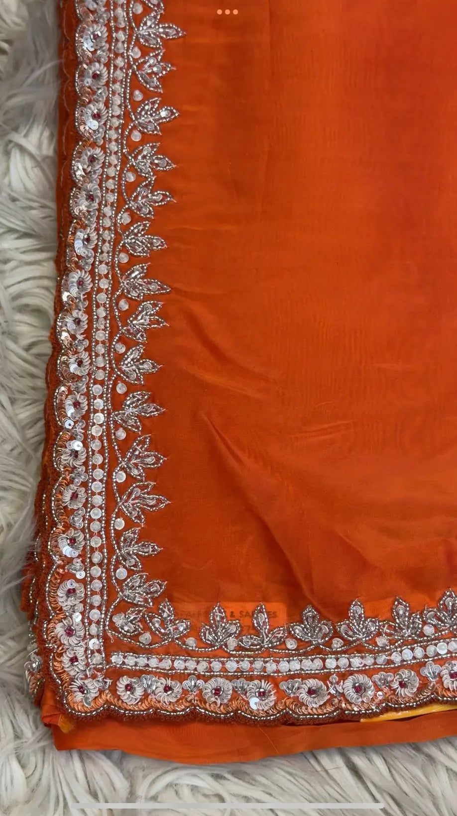 Saree with Sequence & Cutdana Handwork with Heavy Blouse