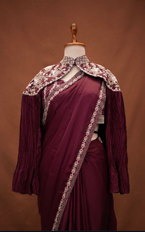 Luxury Heavy Stitch Blouse Saree – Perfect for Special Occasions ##SR0256