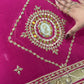 RAJASTHANI ANGI BLOUSE WITH 999 HALLMARK SILVER COIN & GAJAI, GOTA PATTI HANDWORK ##HB109