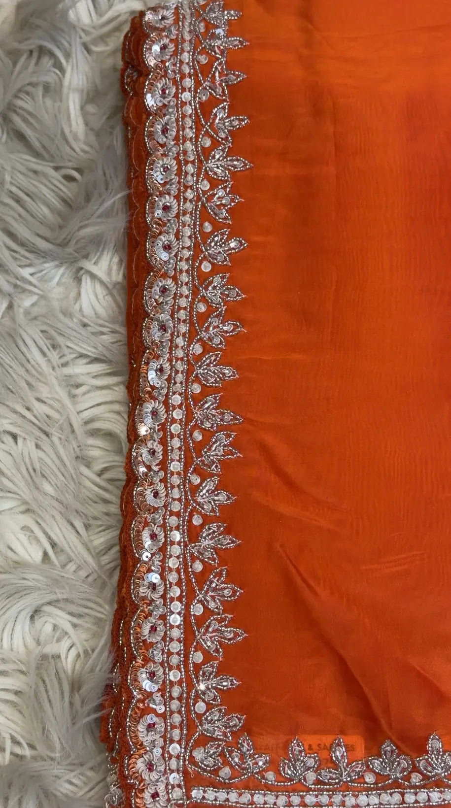 Saree with Sequence & Cutdana Handwork with Heavy Blouse