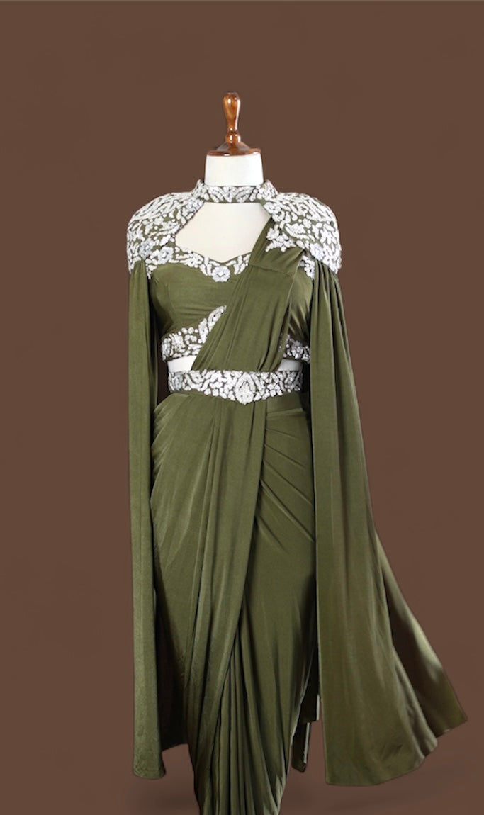 Festive season special saree with sequence work✨❤️ (with blouse)  ##SR0394￼