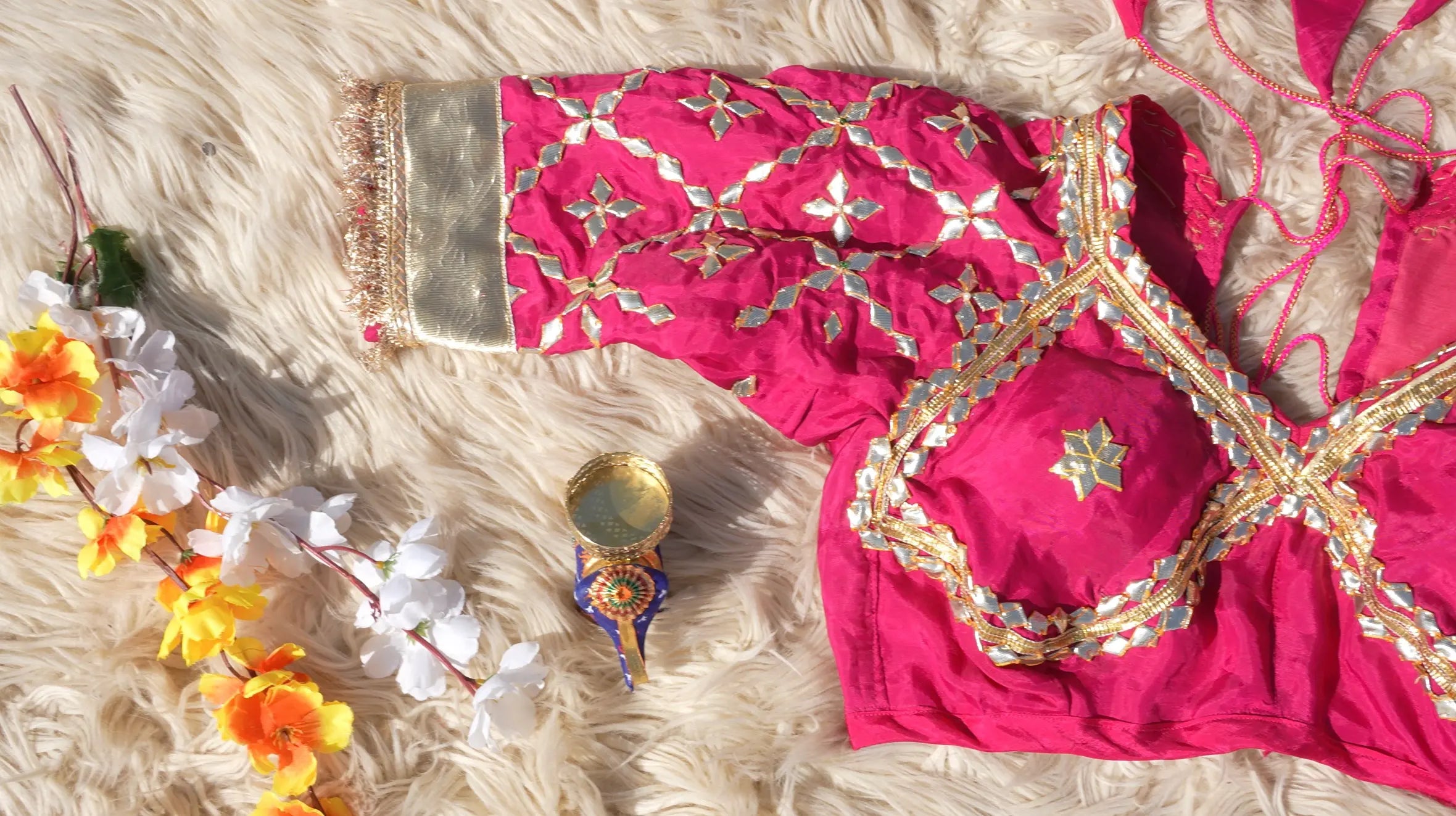 Chand Rani Rajasthani Angi Blouse with Kachi Gota Patti Work