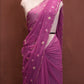 ROYAL GEORGETTE FABRIC SAREE WITH SMALL BUTI DESIGN AND CUT WORK BORDER (WITH RUNNIG BLOUSE) ##SR616