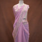 GEORGETTE FABRIC SAREE WITH HEAVY BORDER, ALOG WITH SMALL BUTI (WITH CONTRAST BLOUSE) ##SR630