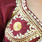 VINTAGE WORK PURE TISSUE FABRIC ZARI WEAVING SAREE WITH FULL SLEEVES RAJASTHANI ANGI BLOUSE ##SR487