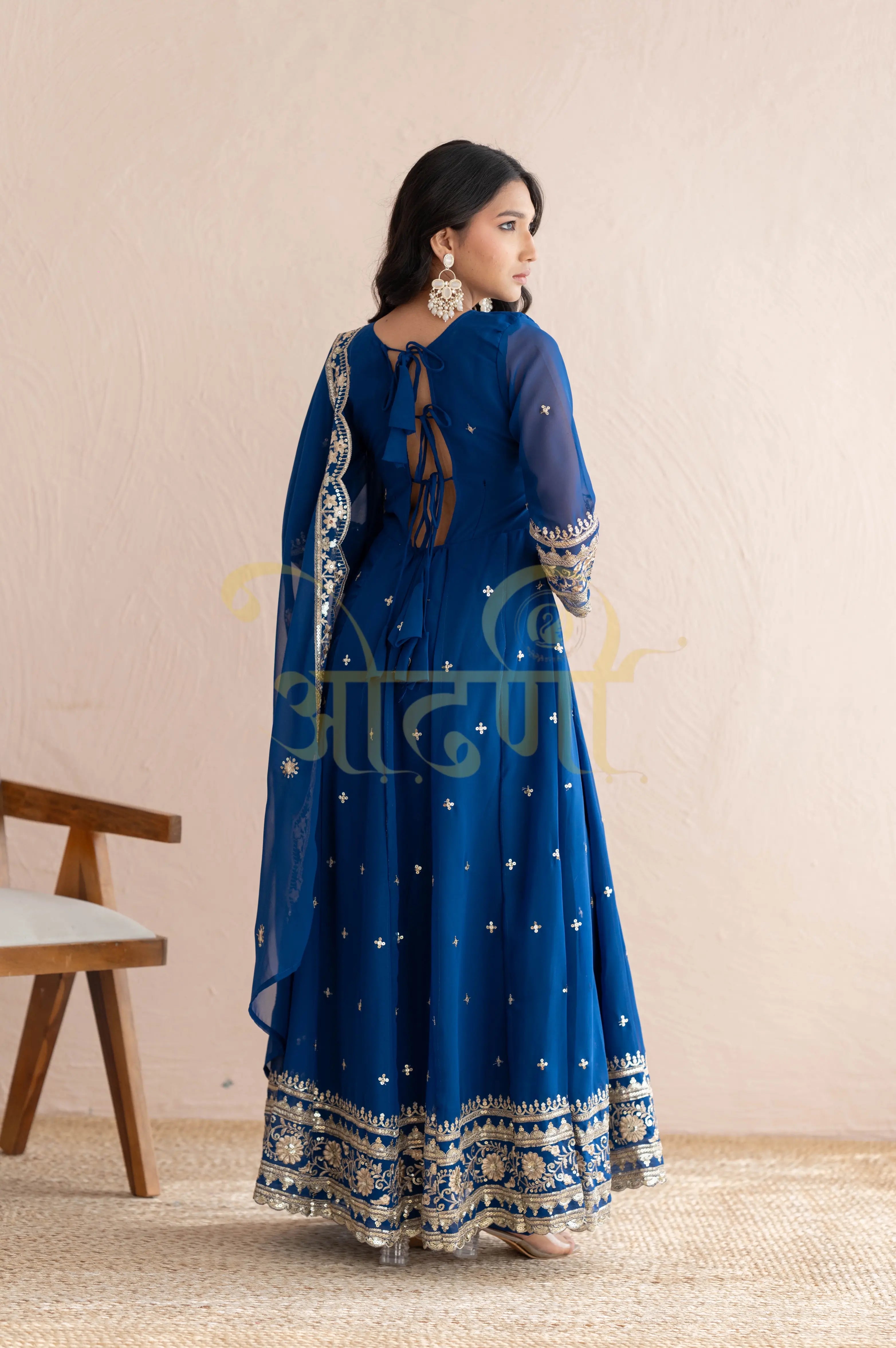 GEORGETTE FABRIC ANARKALI 3-PIECE SUIT WITH DUPATTA