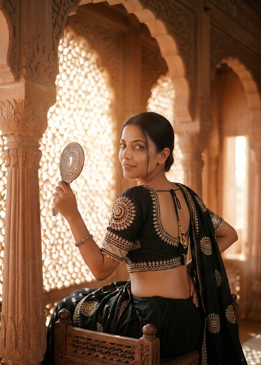 Rajasthani Angi Blouse with Gota Patti Work