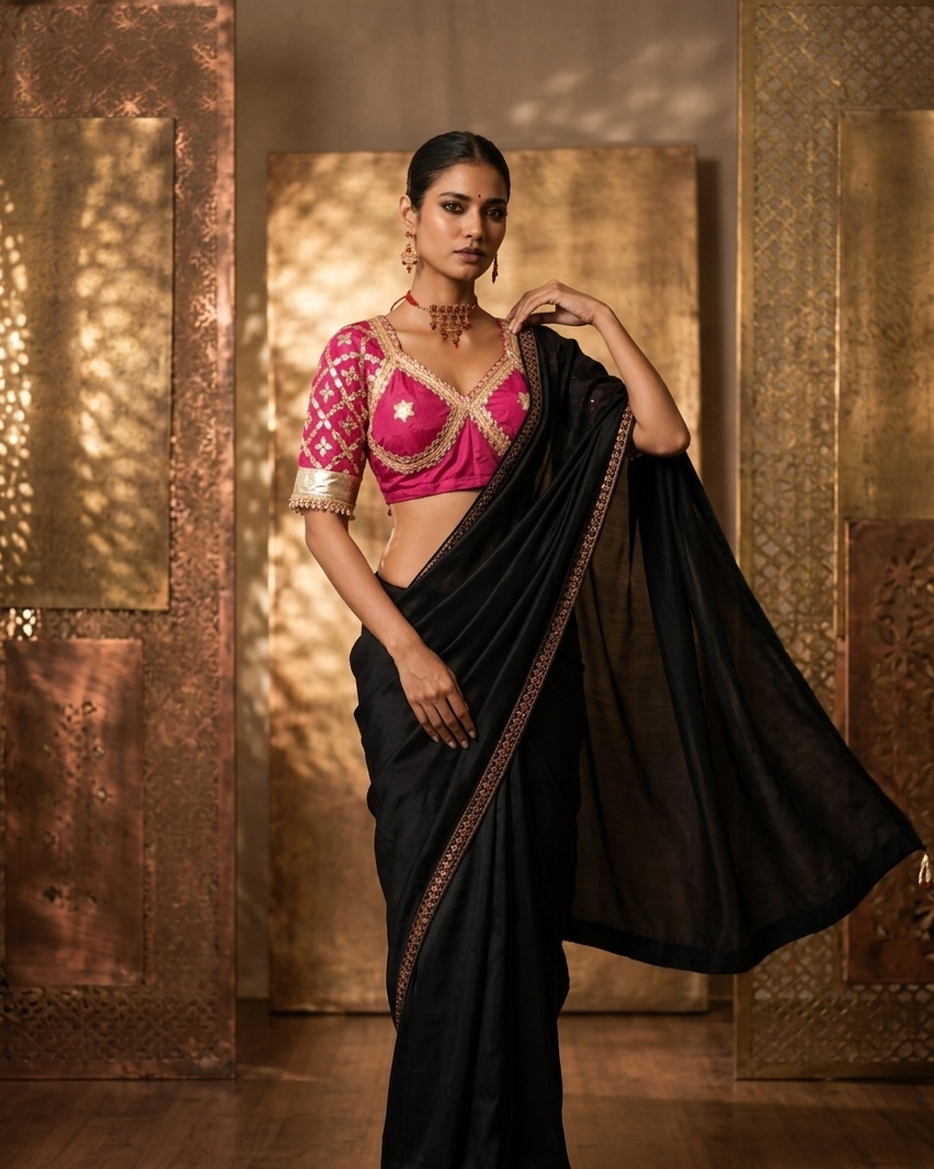 Chand Rani Rajasthani Angi Blouse with Kachi Gota Patti Work
