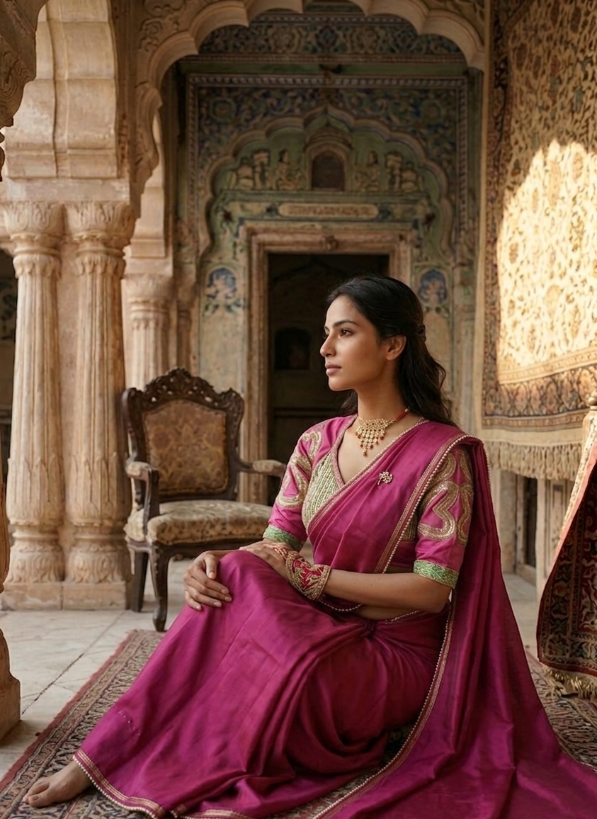 Hira Sitara Rajasthani Angi Blouse with Gota Patti Handwork (PRE-BOOKING ITEM)