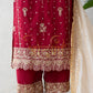 STRAIGHT FIT PAKISTHANI 3-PIECE SUIT WITH CONTRAST DUPATTA  ##SP0101