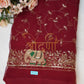 GEORGETTE FABRIC RAJPUTI SAREE WITH Elephant PRINT DESIGN ON BORDER (WITHOUT BLOUSE) ##SR0178