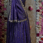 CRUSH TISSUE FABRIC LEHNGA WITH BEATS WORK PANNEL AND CUTDANA WORK  ##LC021