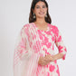 PURE SUPER COTTON 3-PIECE SUIT WITH DUPATTA (PINK) SNV ##SP032