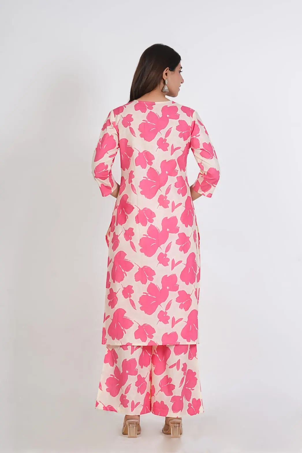 PURE SUPER COTTON 3-PIECE SUIT WITH DUPATTA (PINK) SNV