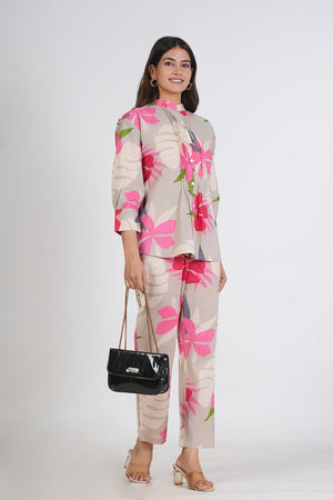 PURE SUPER COTTON CO-ORED SET SUIT (CREAM) SNV ##SP052