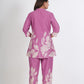 PURE SUPER COTTON CO-ORD SET SUIT (PURPLE) SNV ##SP053