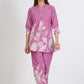 PURE SUPER COTTON CO-ORD SET SUIT (PURPLE) SNV ##SP053