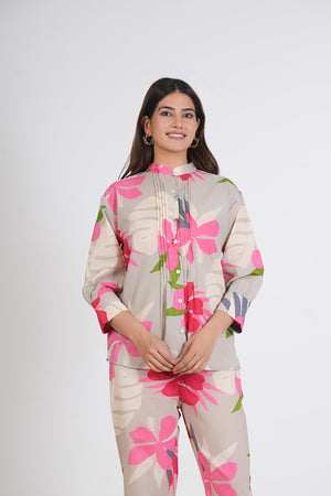 PURE SUPER COTTON CO-ORED SET SUIT (CREAM) SNV ##SP052
