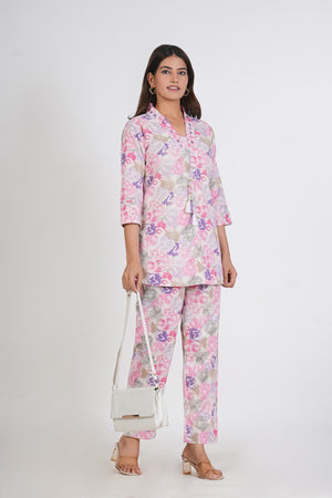 PURE SUPER COTTON CO-ORD SET SUIT (BABY PINK) SNV ##SP051