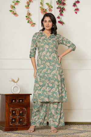 PURE SUPER COTTON CO-ORD SET SUIT (LIGTH GREEN) RASS ##SP063