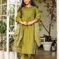 PURE SUPER COTTON 3-PIECE SUIT WITH DUPATTA (GREEN) SNV ##SP033