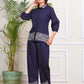 PURE SUPER COTTON CO-ORD SET WITH FLURAL PRINT (NEAVY BLUE) SNV ##SP036