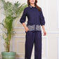 PURE SUPER COTTON CO-ORD SET WITH FLURAL PRINT (NEAVY BLUE) SNV ##SP036