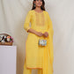 PURE SUPER COTTON 3-PIECE SUIT WITH DUPATTA (YELLOW) SNV ##SP042