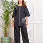 PURE SUPER COTTON CO-ORD SET SUIT WITH FLURAL PRINT (BLACK) SNV ##SP039