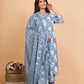 PURE SUPER COTTON 3-PIECE SUIT WITH DUPATTA (GREY) SNV ##SP047