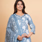 PURE SUPER COTTON 3-PIECE SUIT WITH DUPATTA (GREY) SNV ##SP047